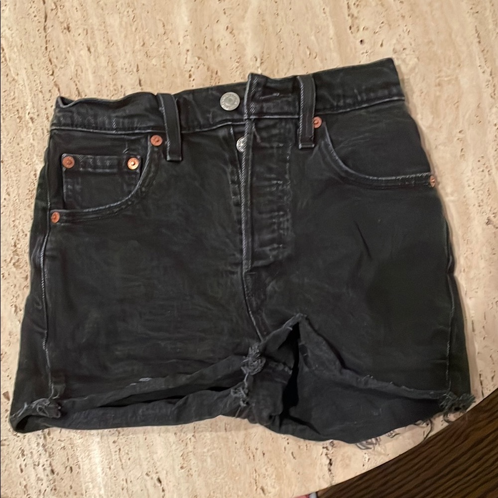 Black Denim Women's Shorts